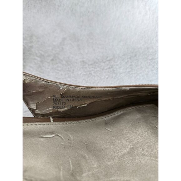 Etienne Aigner Vintage Womens Kitten Heels Size 11 Brown Tan Peep Toe Sling Back - Picture 4 of 7